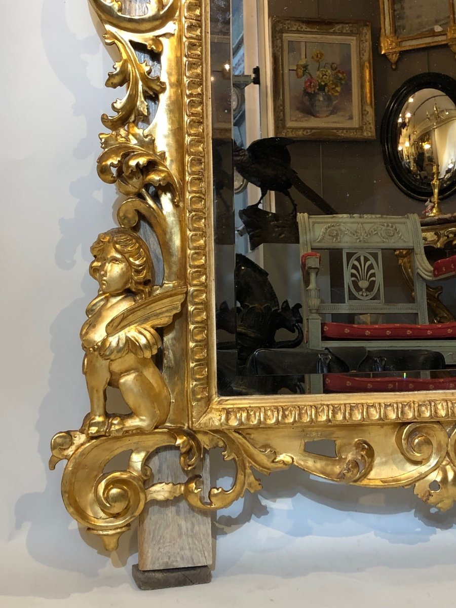 19th Century Italian Mirror. 59 Inches -photo-1