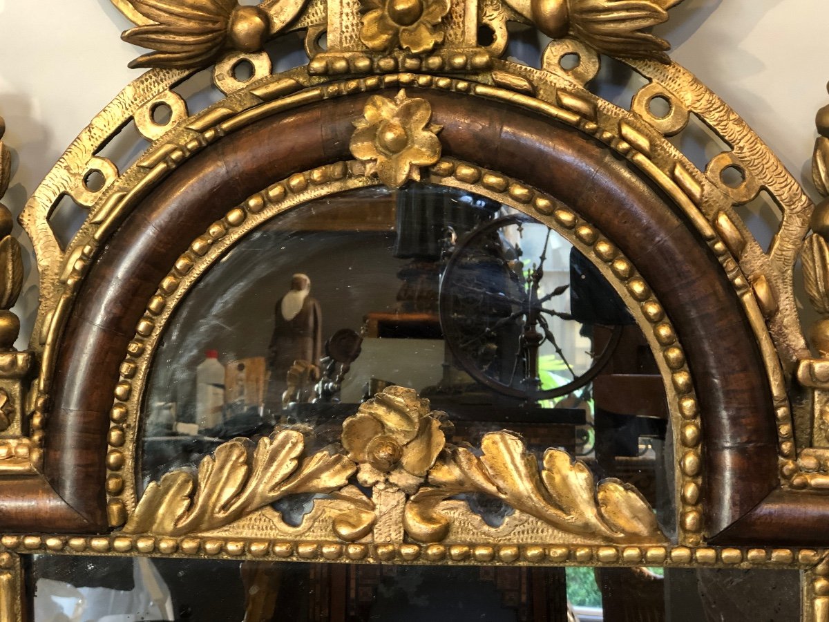 18th Century Mirror In Carved Wood.-photo-7