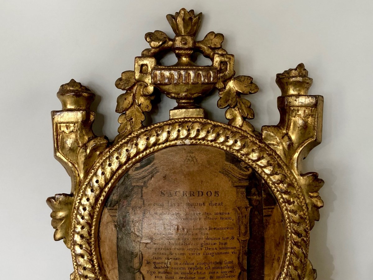 Paire De Cadre En Bois Doré D’époque Louis XVI. -photo-1