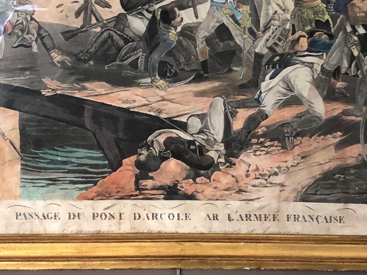 Engraving After The Painting Horace Vernet, The Taking Of The Pont d'Arcole. -photo-4