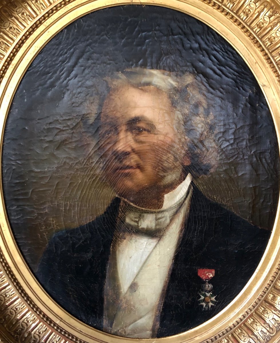 Portrait D’homme Du Début Du XIX ème Siècle. -photo-2