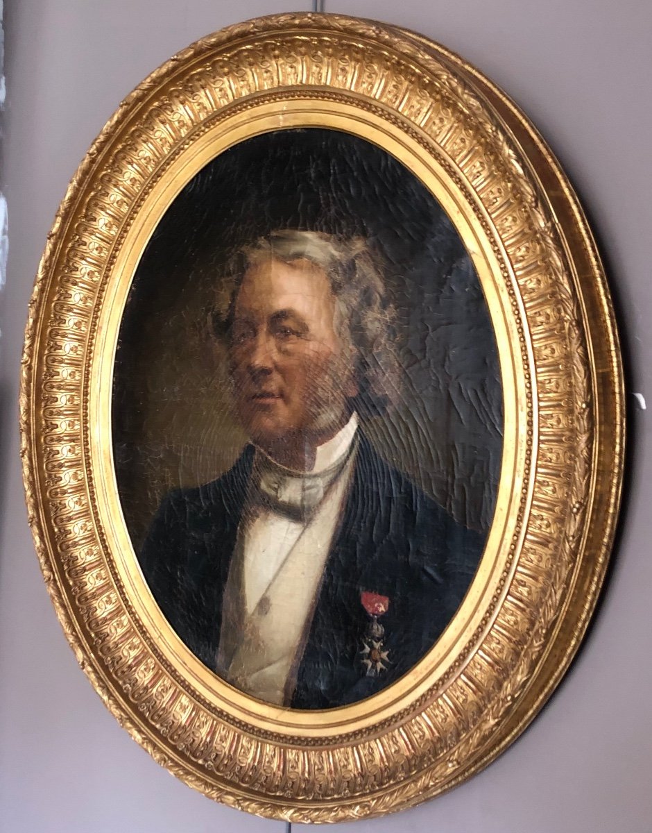 Portrait D’homme Du Début Du XIX ème Siècle. -photo-4