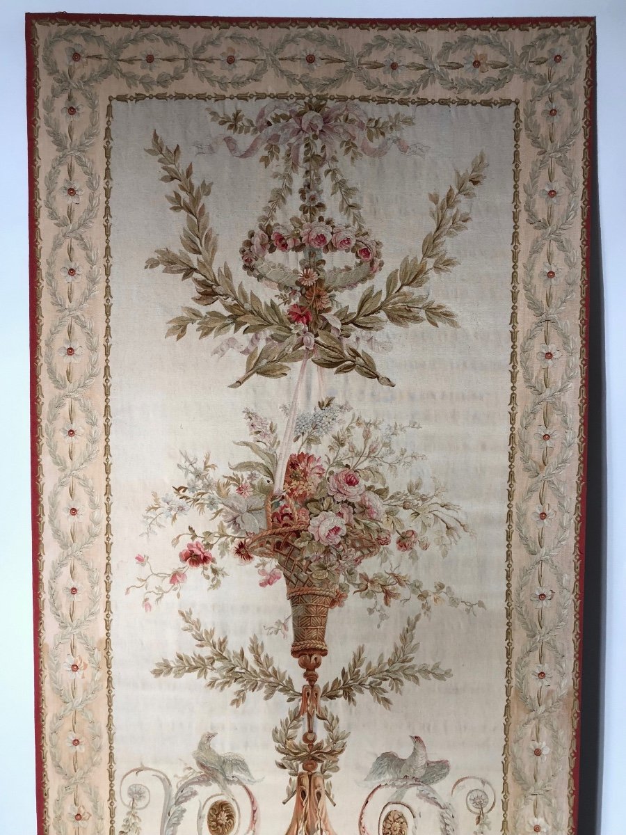 Two Tapestry Doors Either From Aubusson, 19th Century.-photo-3