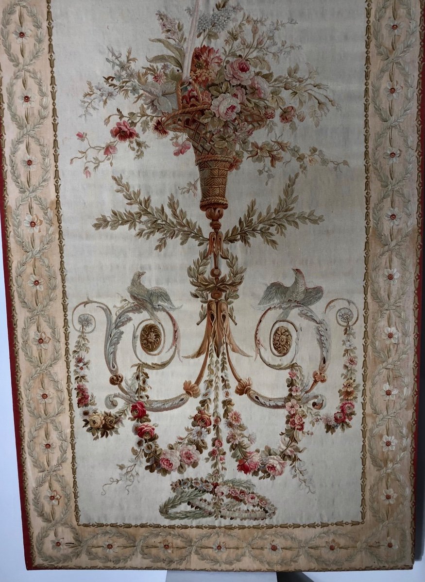 Two Tapestry Doors Either From Aubusson, 19th Century.-photo-4