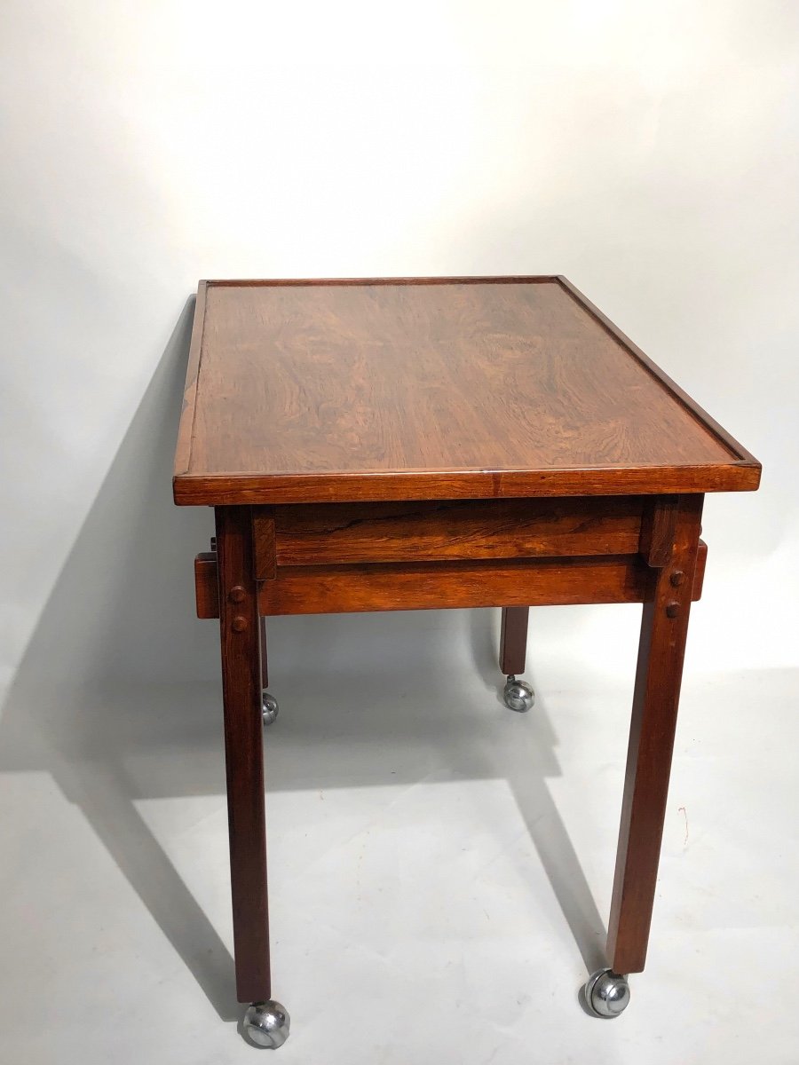 Danish Rosewood Serving Table From The 1960s/1970s. -photo-1