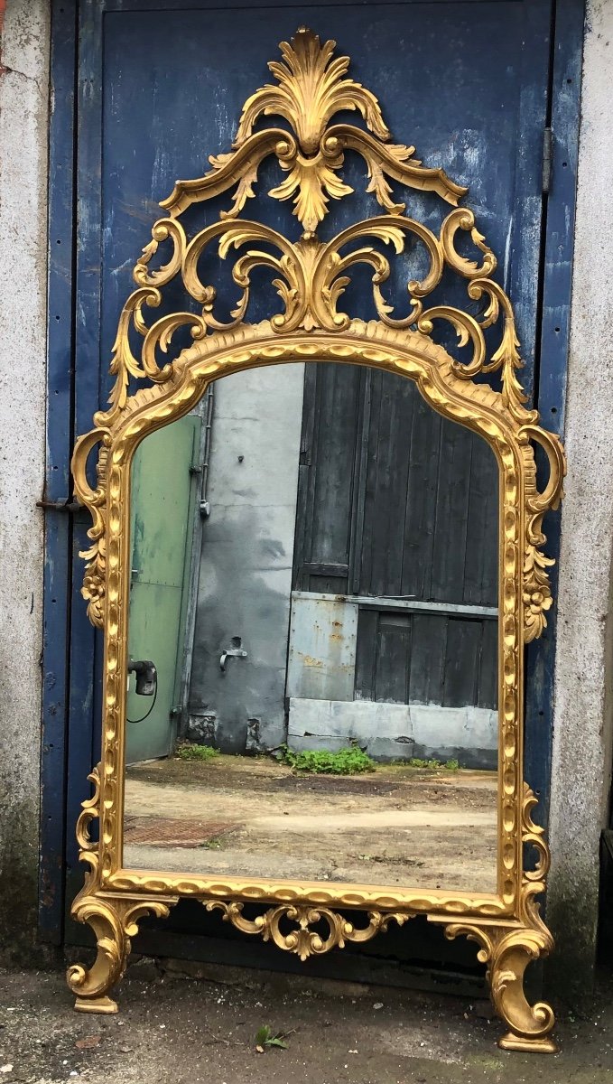 Louis XV Style Mirror, Italy. 183 Cm High. -photo-6