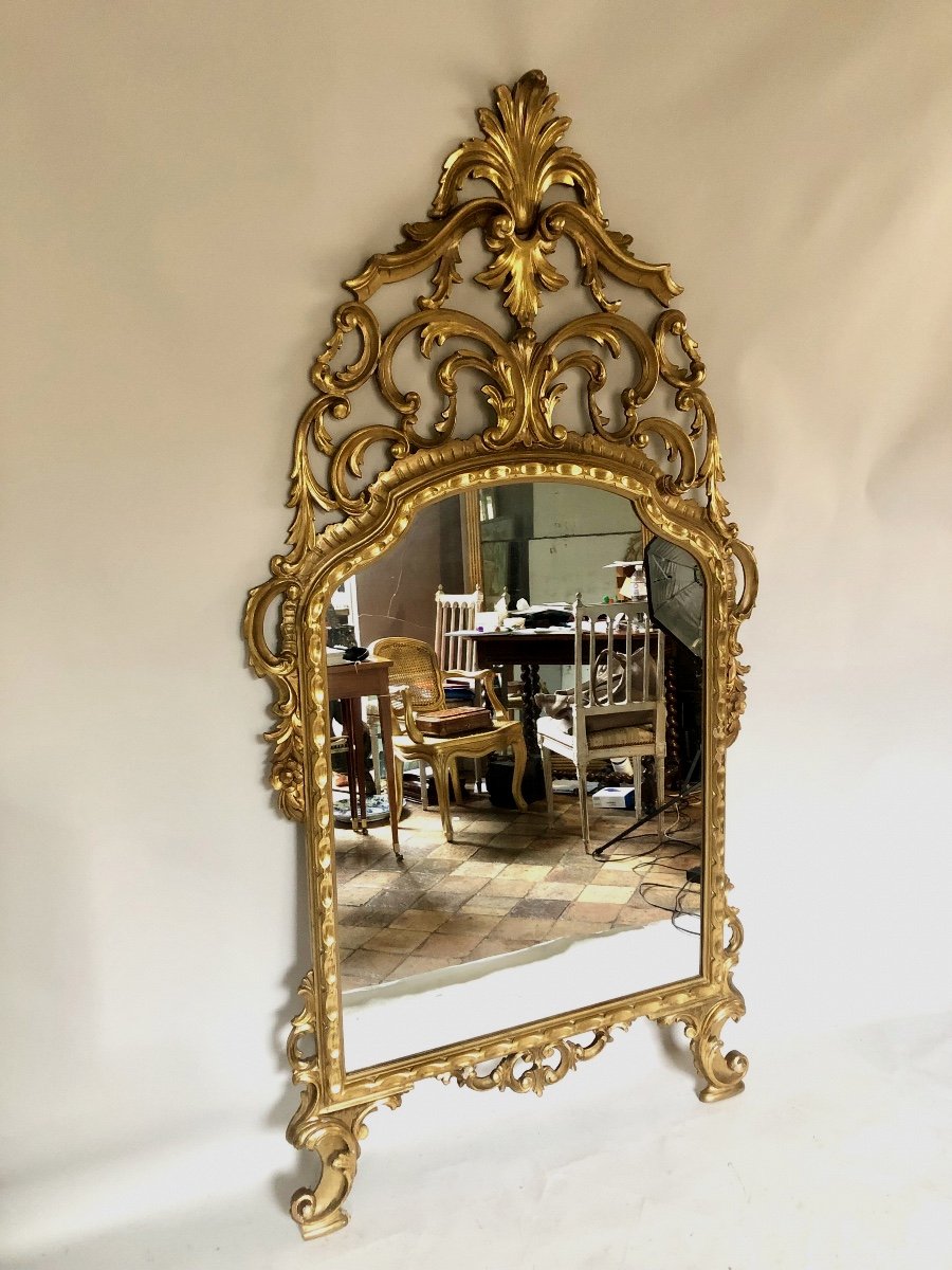 Louis XV Style Mirror, Italy. 183 Cm High. -photo-9