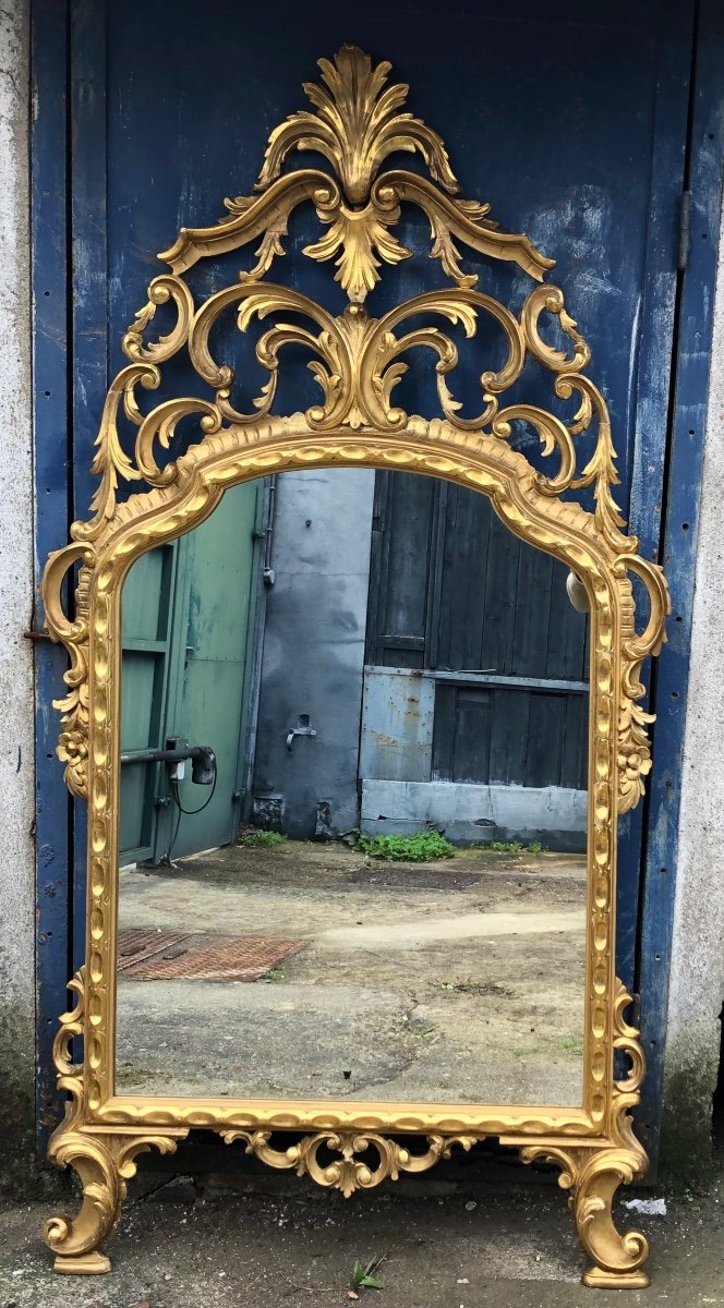 Louis XV Style Mirror, Italy. 183 Cm High. 