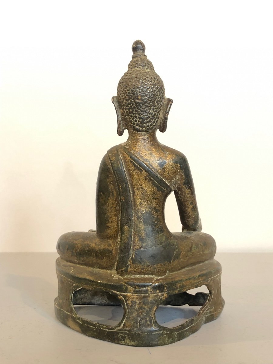 18th Century Bronze Buddha Of Thai Origin.-photo-4