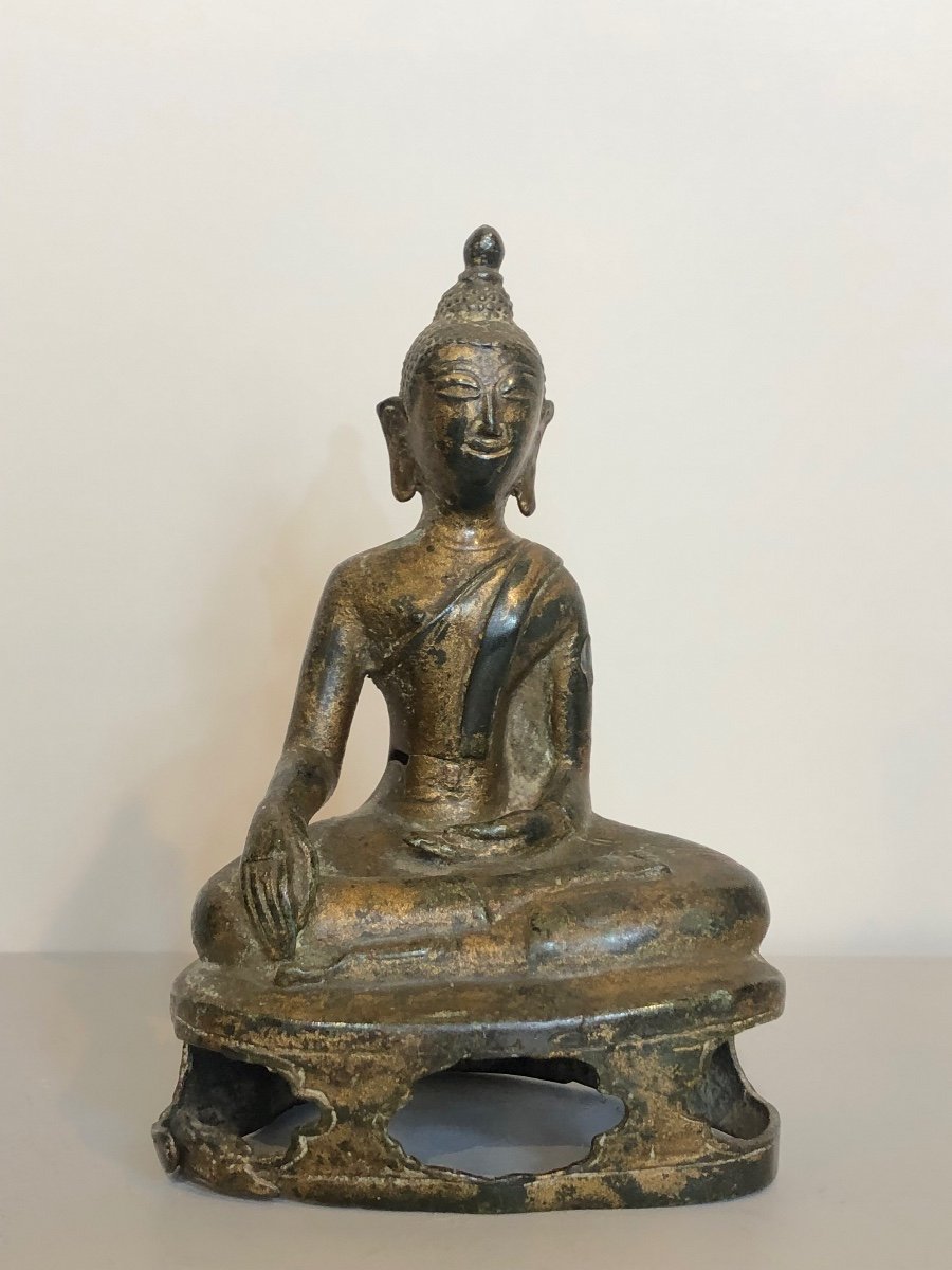 18th Century Bronze Buddha Of Thai Origin.