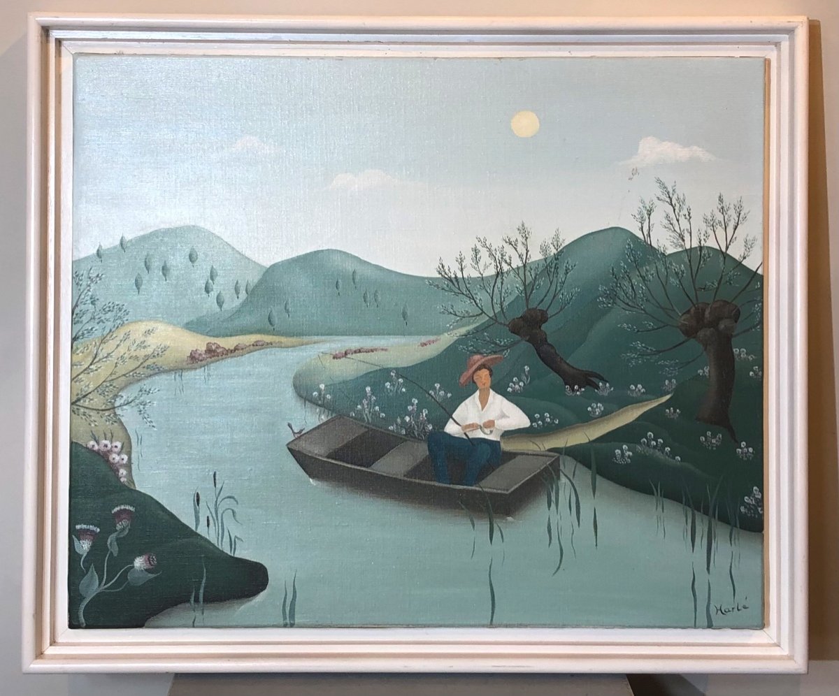 Naive Painting By The Painter Marie Harlé.