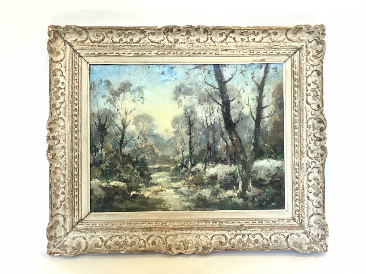 Tableau De Neige à Marly Dans Les Yvelines De Marcel Parturier. 