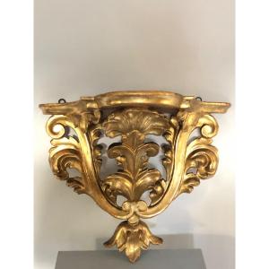 Gilded Wood Wall Console. 