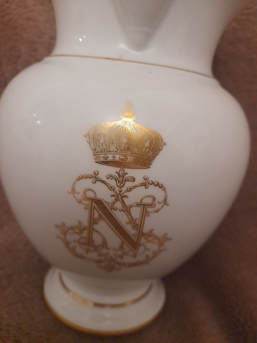 Sevres Porcelain Jug Napoleon III Monograms-photo-2