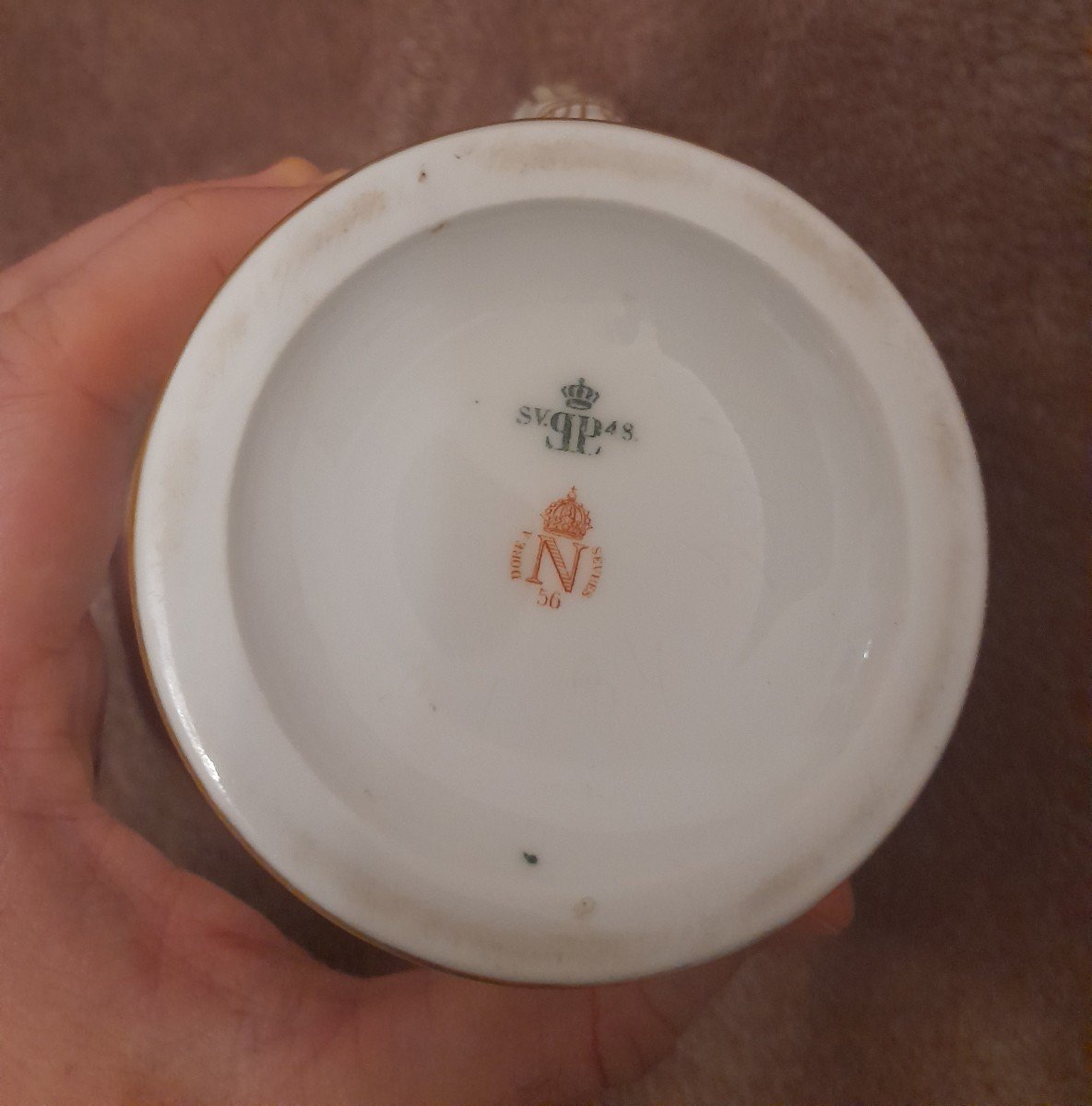 Sevres Porcelain Jug Napoleon III Monograms-photo-4