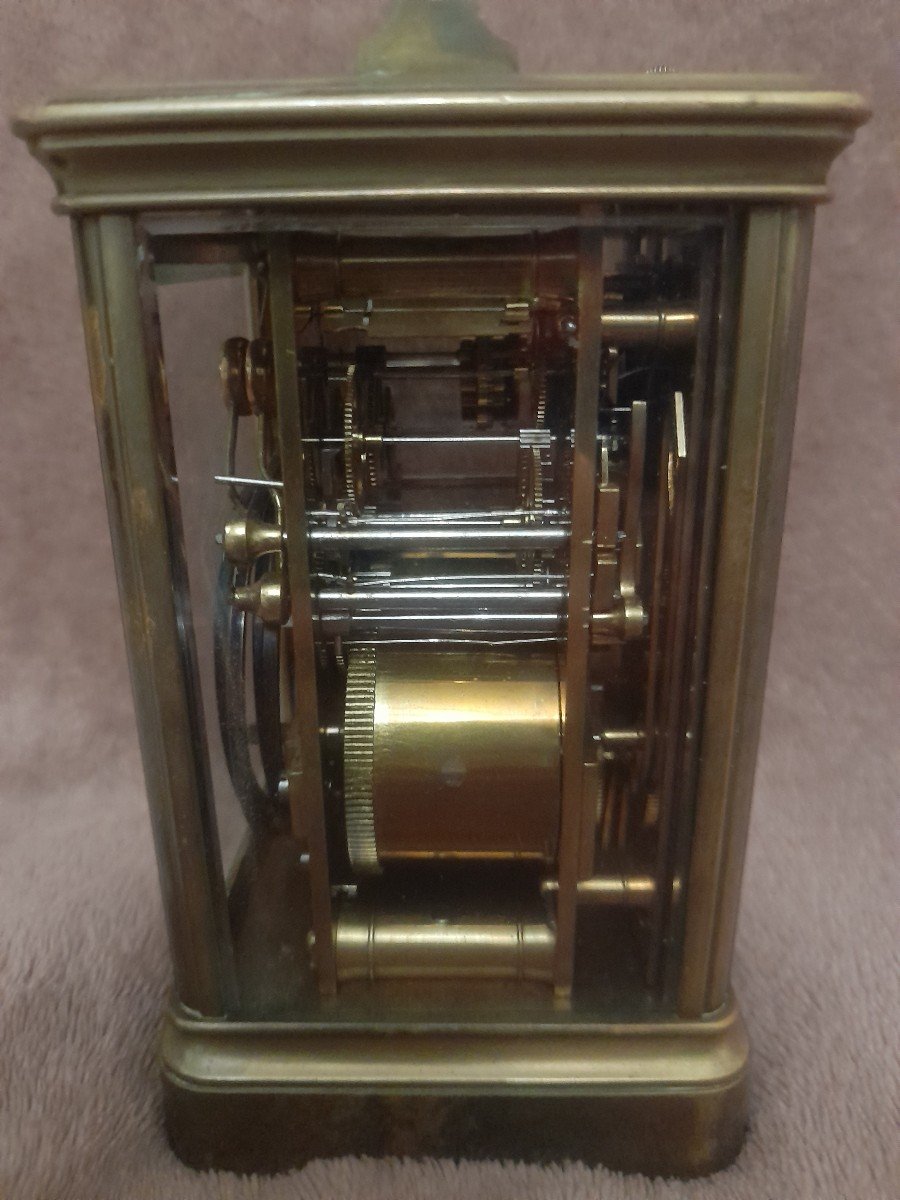 Rare mecanisme Pendulette ou pendule d'Officier De Voyage Epoque Fin XIXeme Siecle-photo-2