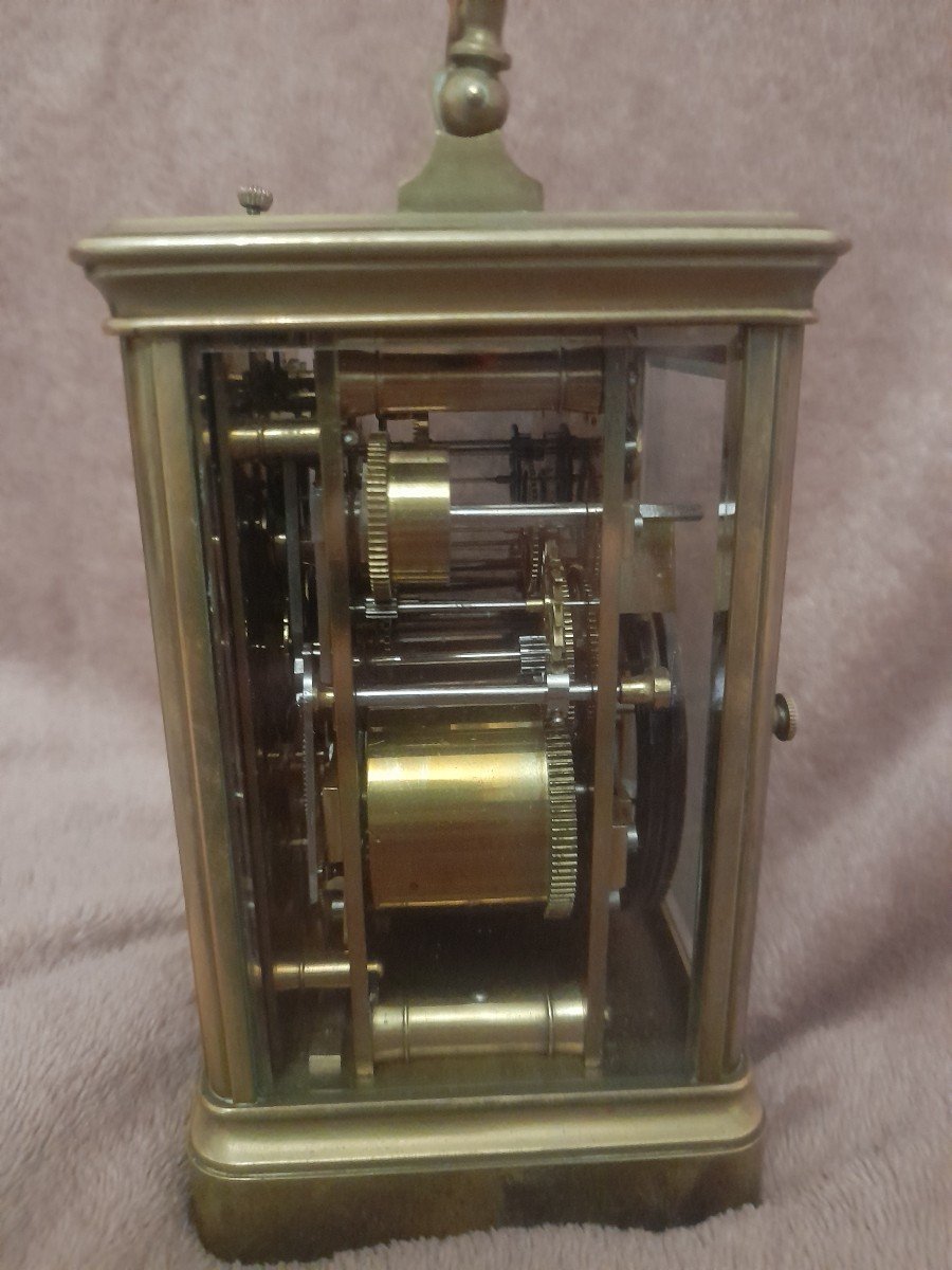 Rare mecanisme Pendulette ou pendule d'Officier De Voyage Epoque Fin XIXeme Siecle-photo-4