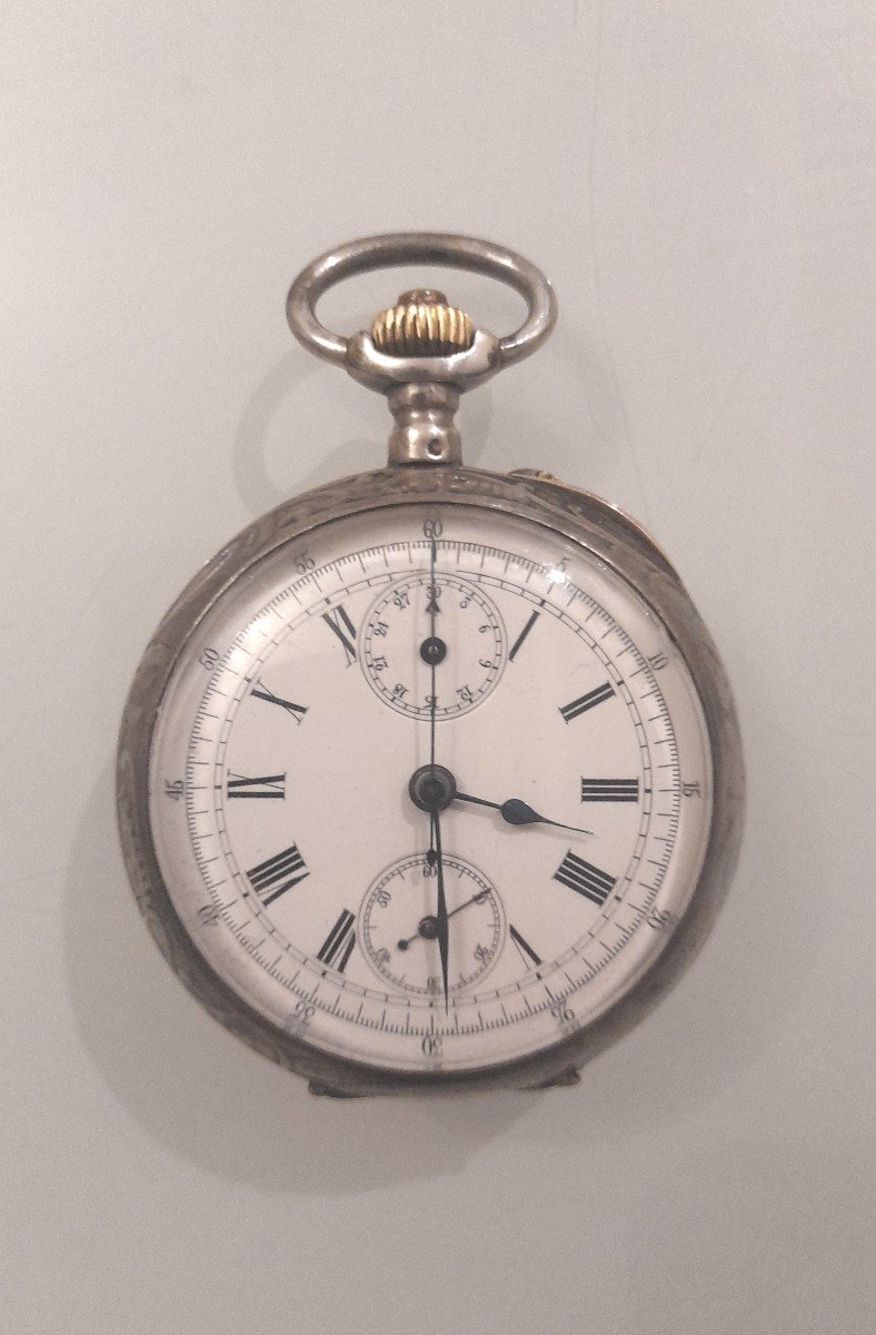 Rare Chronograph Pocket Watch Late 19th Century