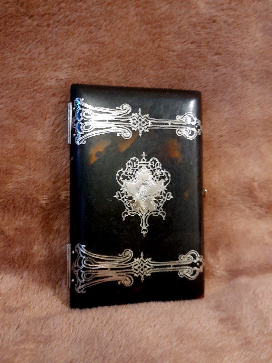 Carnet De Bal écaille Et Argent Epoque Napoleon III second empire XIXeme