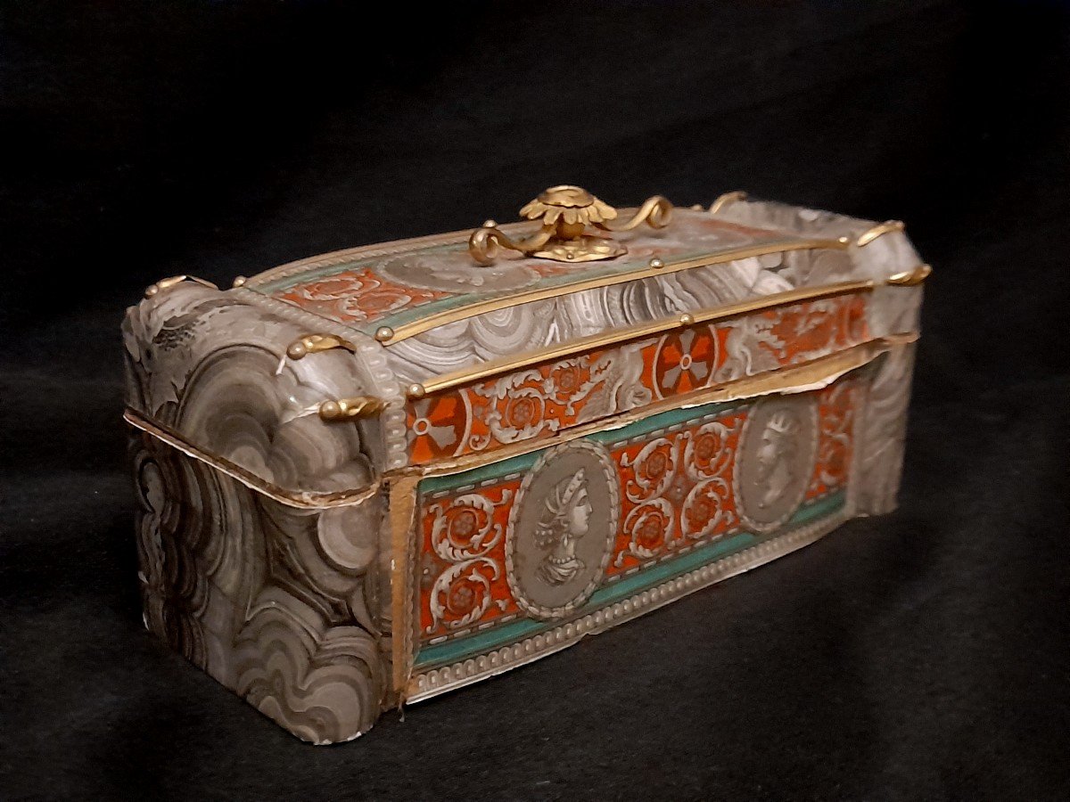 Box, Case Or Confectionery Case Charles X Period 19th Century-photo-3