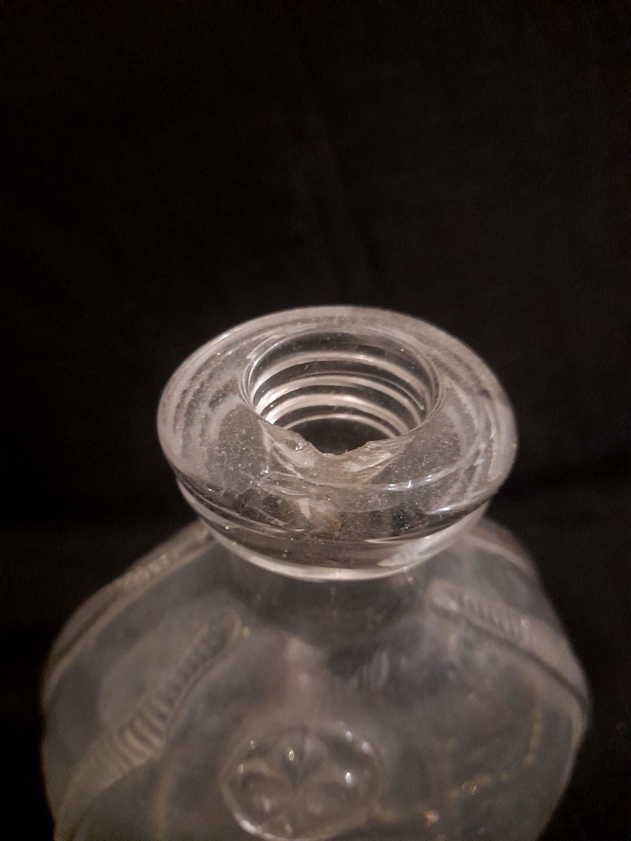 Ring-shaped Or Pilgrim's Flask In Blown Glass, 18th Century, Fleur-de-lys-photo-4