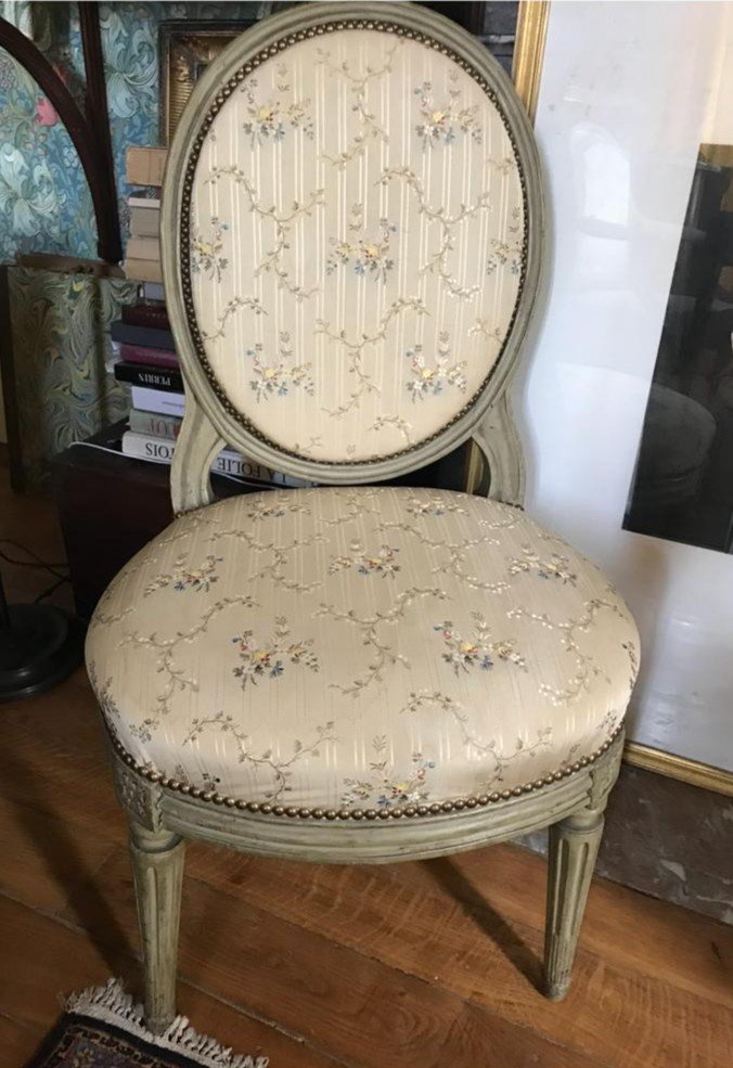 Louis XVI Period 16th Century Artois Chair Stamped De Sene