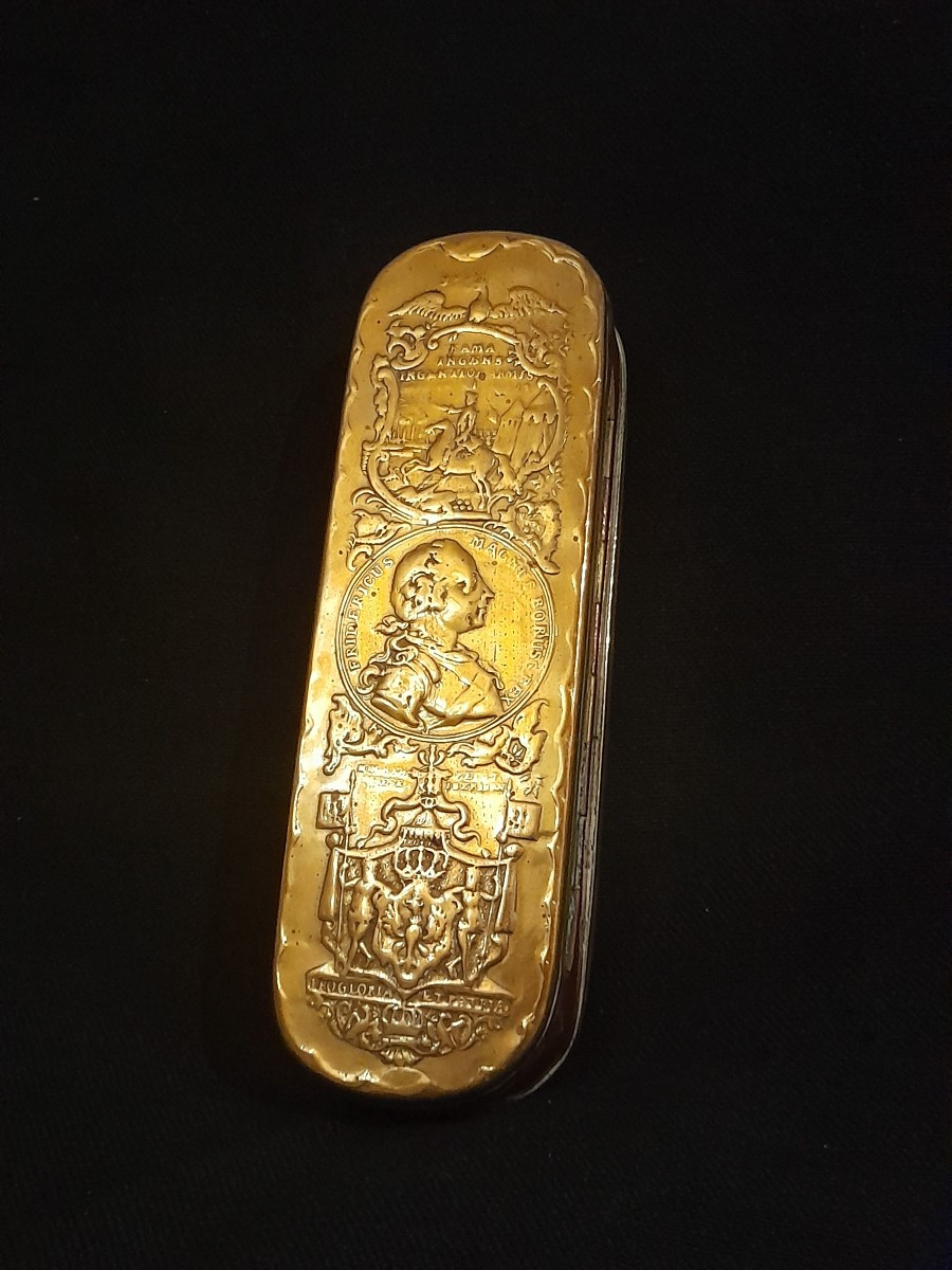 Dutch Brass Snuffbox, 18th Century, German-photo-2