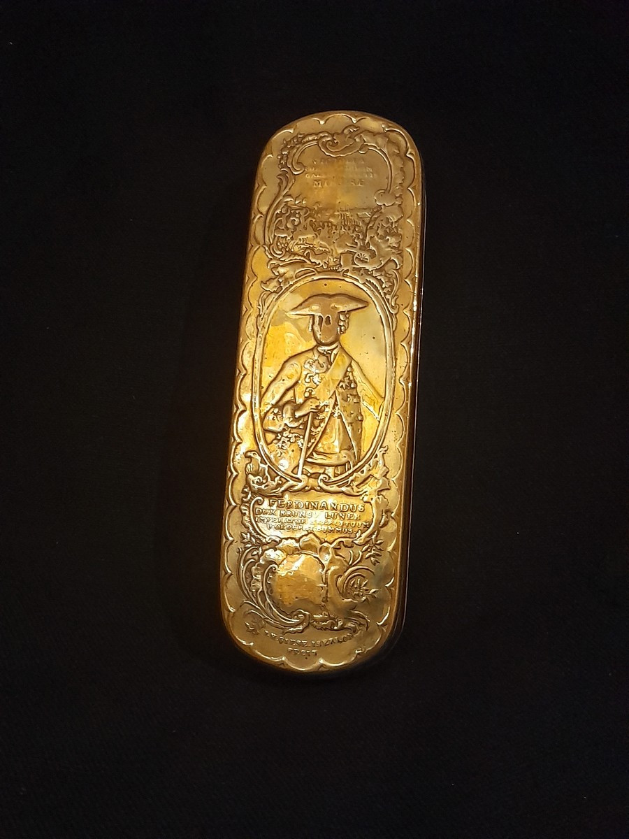 Dutch Brass Snuffbox, 18th Century, German