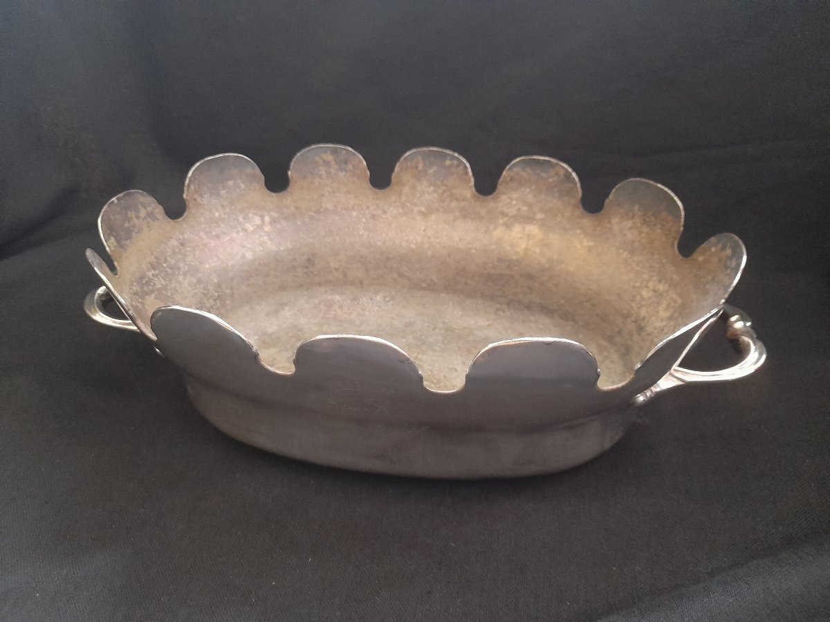 Silver-plated Metal Glass Cooler With Coat Of Arms, 18th Century Tableware-photo-4