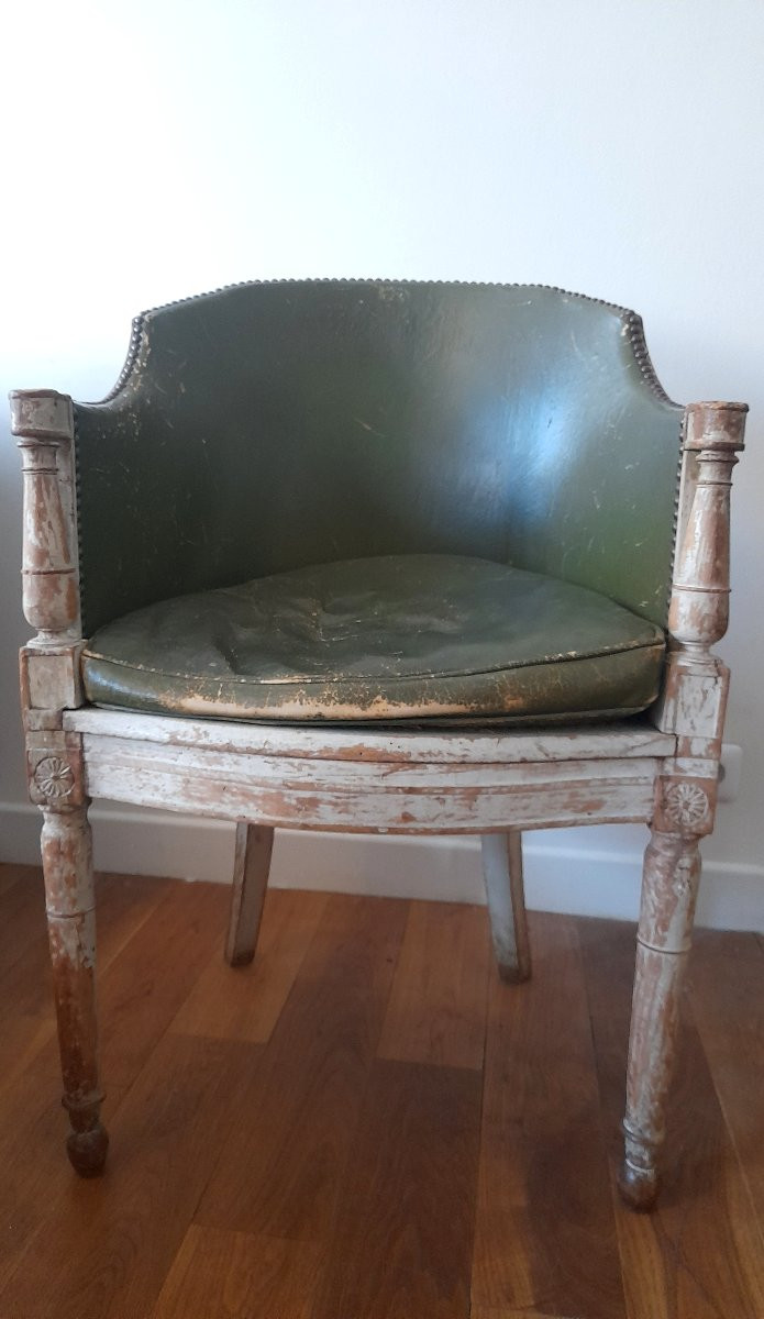 Gondola Office Chair, Directoire Period, Late 18th Century-photo-4