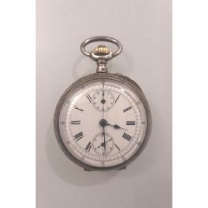 Rare Montre à Gousset Chronographe Fin XIXeme Siecle