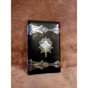 Tortoiseshell And Silver Dance Card Napoleon III Period 19th Century