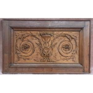 Louis XVI Carved Oak Wood Panel