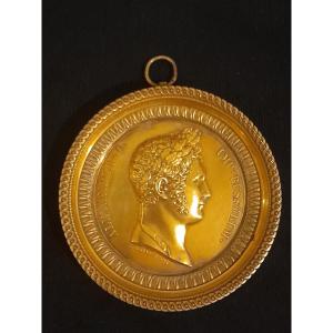 Miniature Medallion Alexander I Emperor Of Russia By Galle, Empire Period