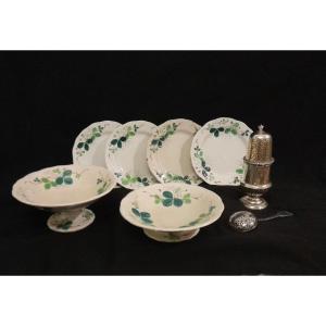 Partie de Service Aux Fraisiers Georges Sand Manufacture Creil Montereau Faience Fine