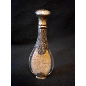 Scented Salt Bottle Silver Frame 19th Century Period