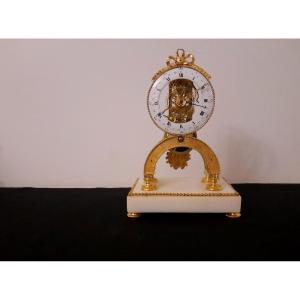 Louis XVI Period Skeleton Arch Pendulum Clock, 18th Century