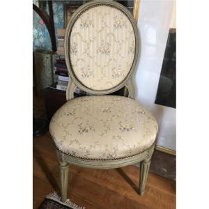 Louis XVI Period 16th Century Artois Chair Stamped De Sene