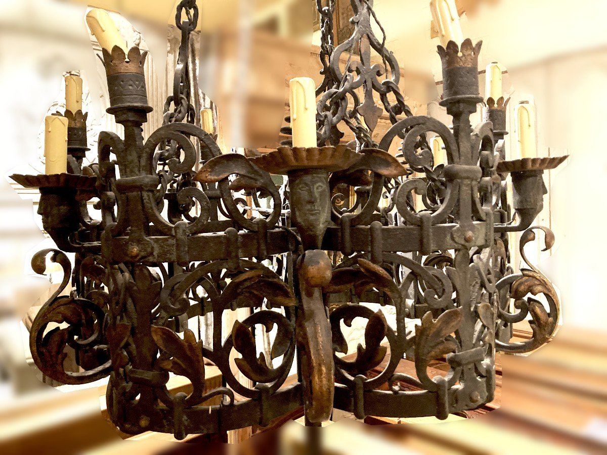 Wrought Iron Chandelier-photo-2