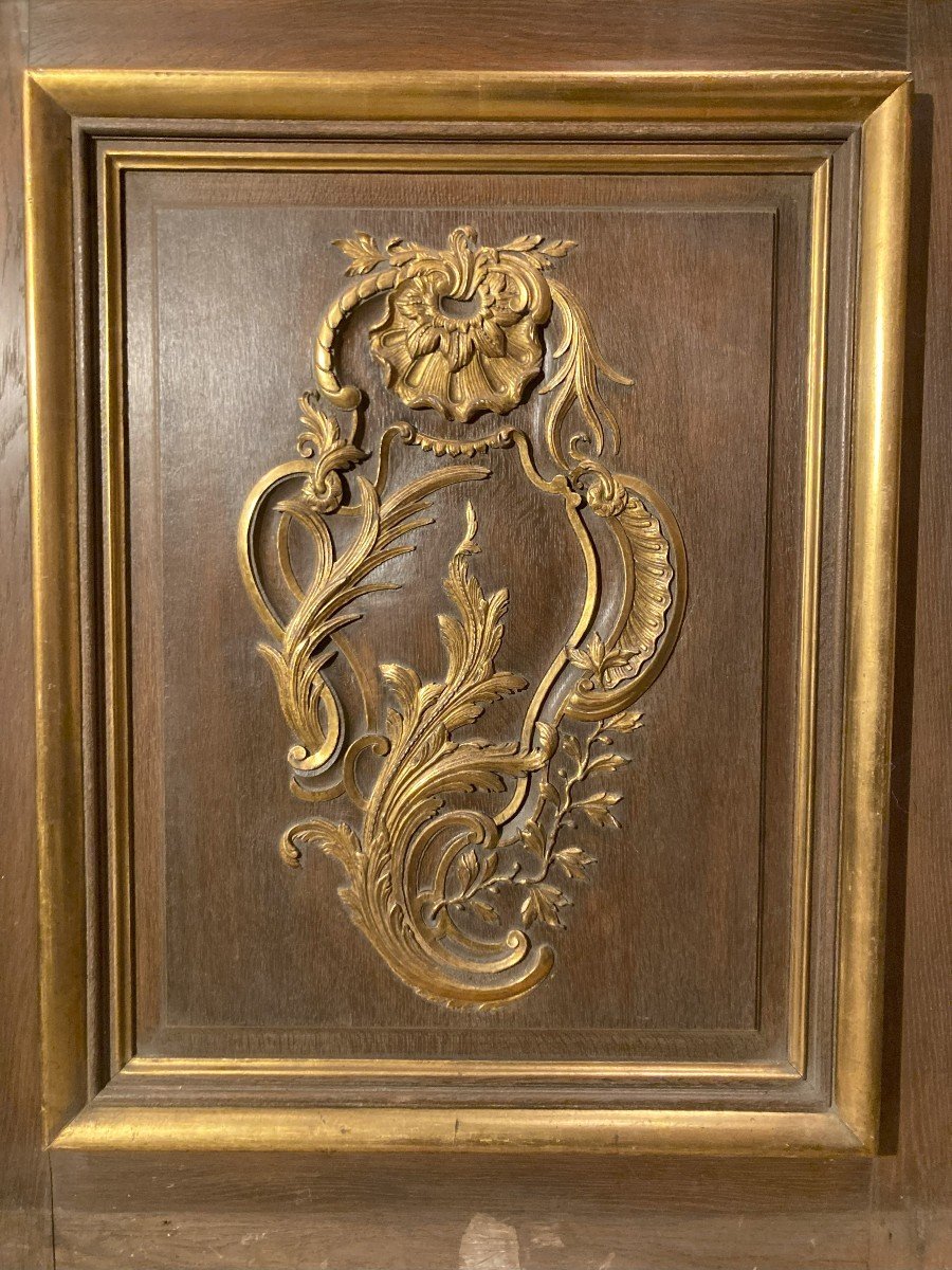 Gilded Carved Oak Panel-photo-2