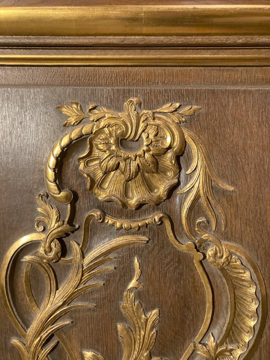 Gilded Carved Oak Panel-photo-3