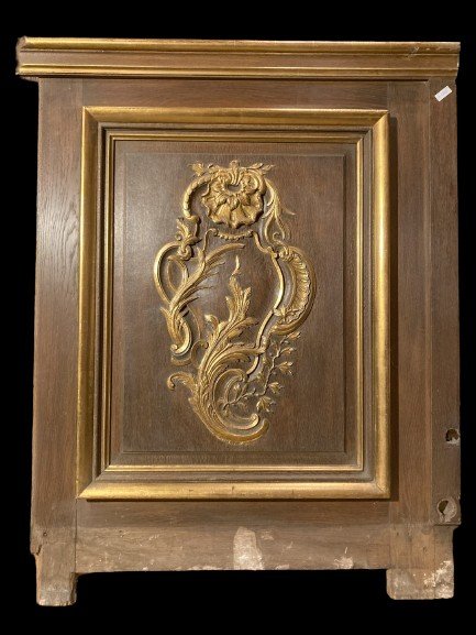 Gilded Carved Oak Panel