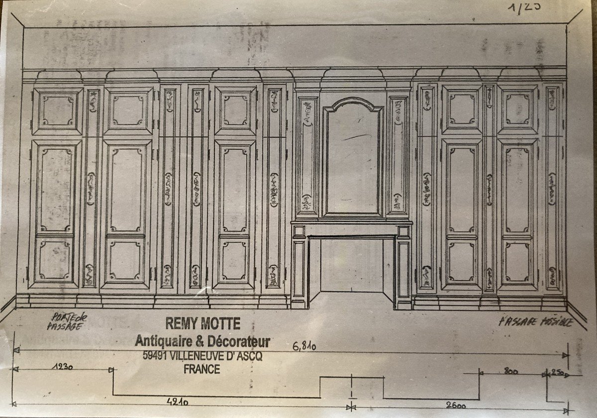 Boiserie Louis XIV En Chêne à La Capucine -photo-4