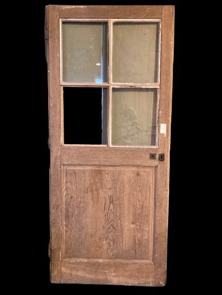 18th Century Oak Glass Door