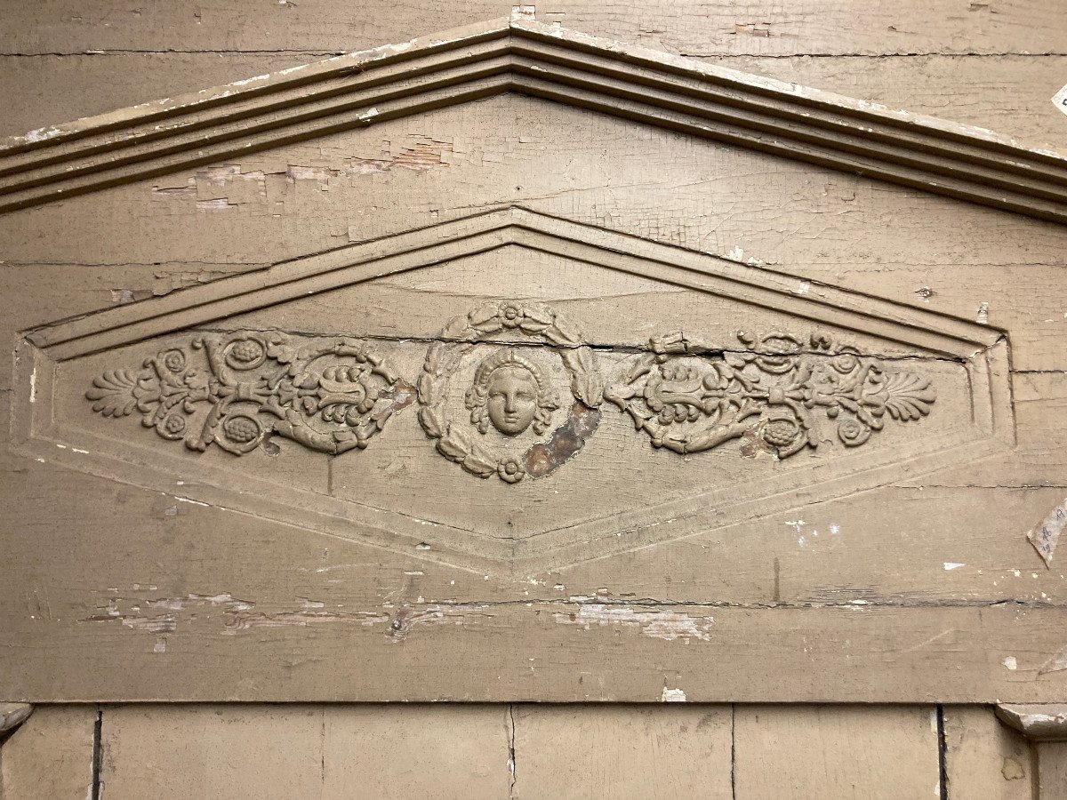 Directoire Style Flat Column Pediment Trumeau-photo-2