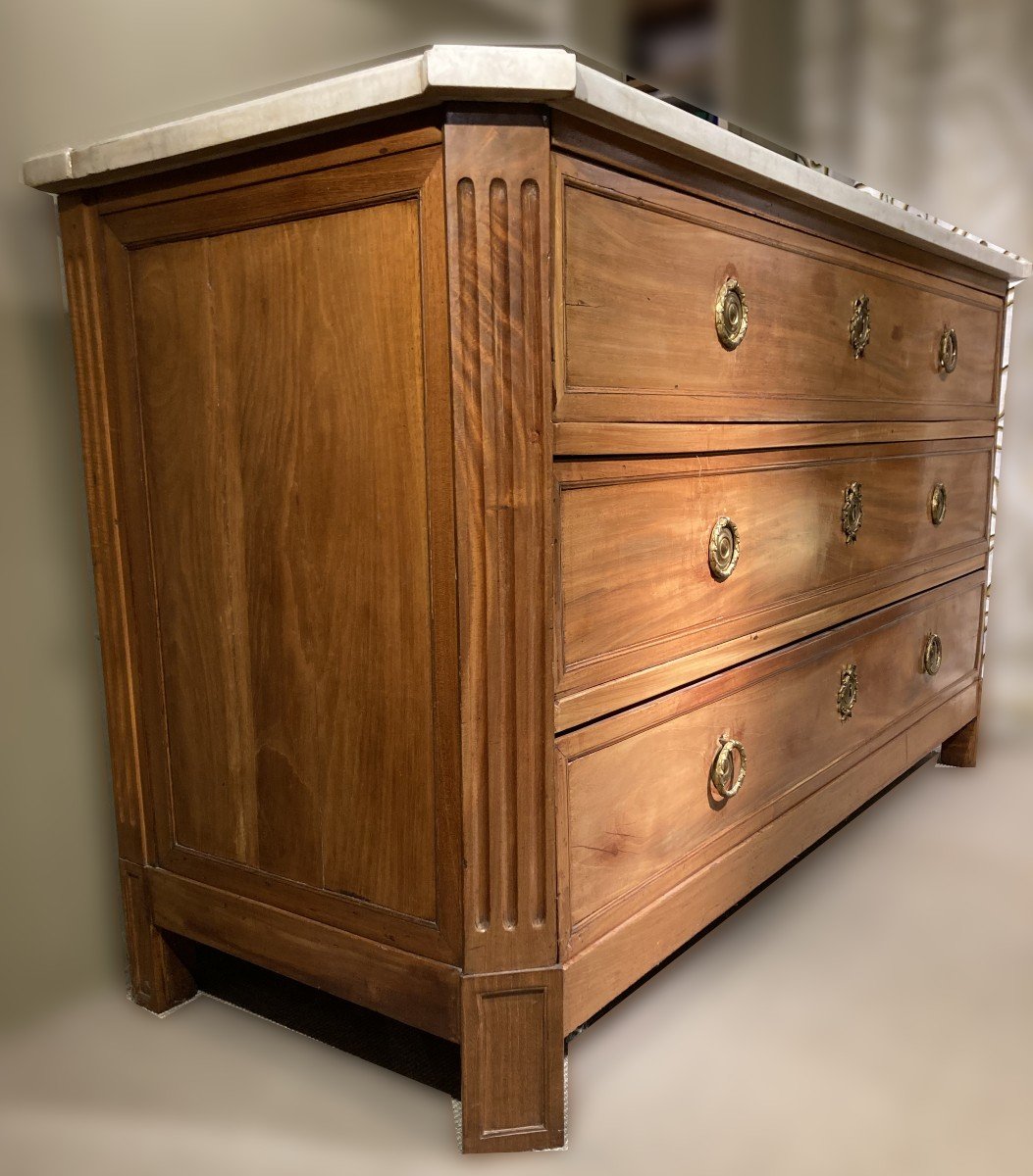 Louis XVI Chest Of Drawers By L. Aubry-photo-3