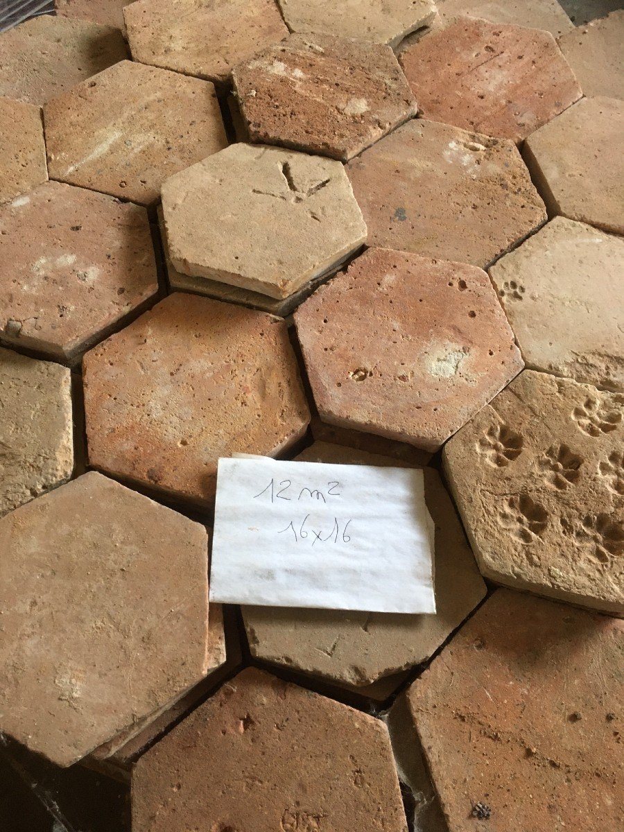 18th Century Floor Tiles - Hexagons 16cm X 16cm-photo-2