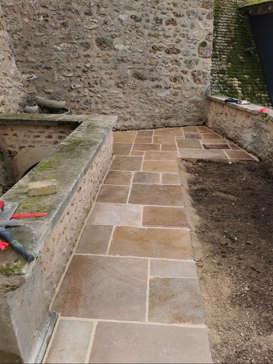 Vegetable Paths With Sandstone Slabs-photo-2