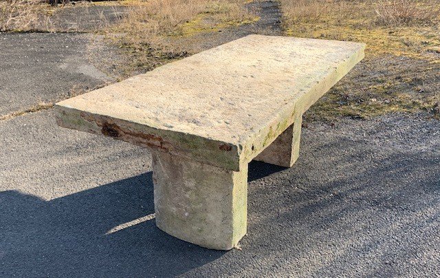 Garden Table - With Or Without Benches - 18th Century.-photo-2