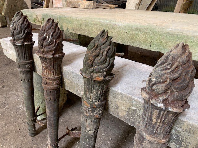 Cast Iron Torches - Circa 1900-photo-2